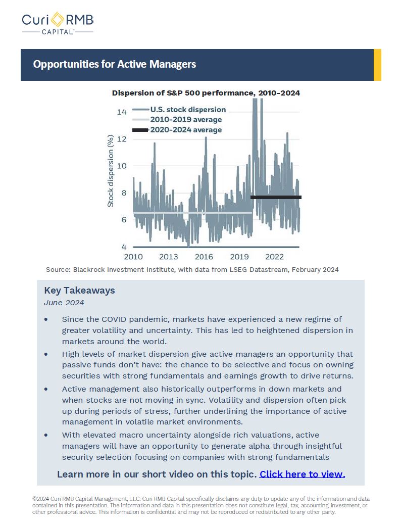 Image of PDF titled "Opportunities for Active Managers"