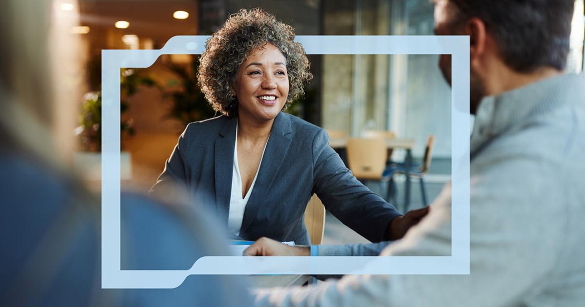 A female advisor in a meeting 