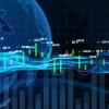 Image of globe with various stock market numbers
