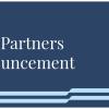 Text on blue background reading 2025 Partners Announcement