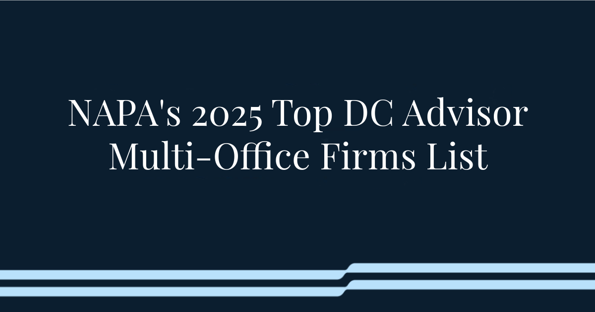 Curi RMB Capital Named to 2025 NAPA Top DC Advisor Multi-Office Firms List