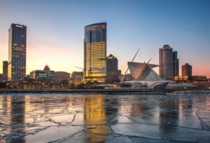 Milwaukee skyline from the lake